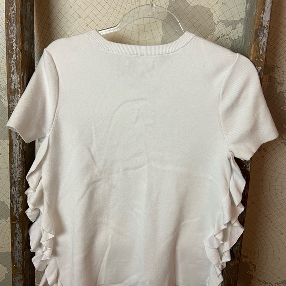 Alice + Olivia side ruffle knit top M - Picture 10 of 11